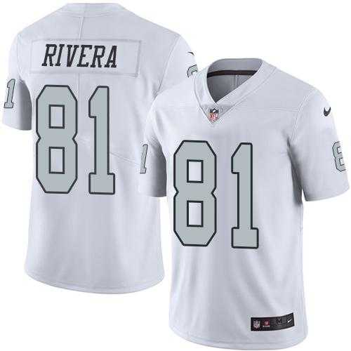 Nike Men & Women & Youth Raiders 81 Mychal Rivera White Color Rush Limited Jersey,We sell and wholesale Nike Men & Women & Youth Raiders 81 Mychal Rivera White Color Rush Limited Jersey on line form chian!